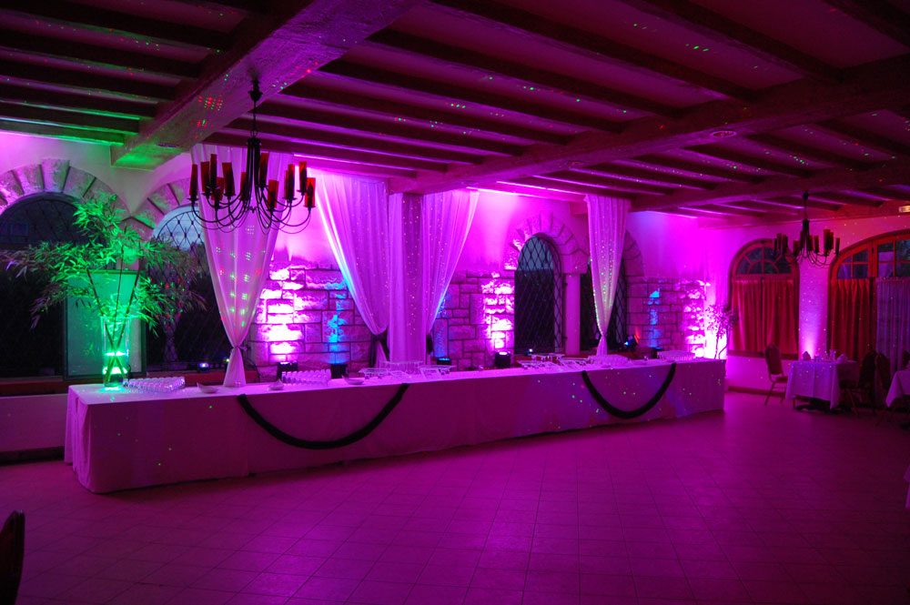 Éclairage d'ambiance en soirée